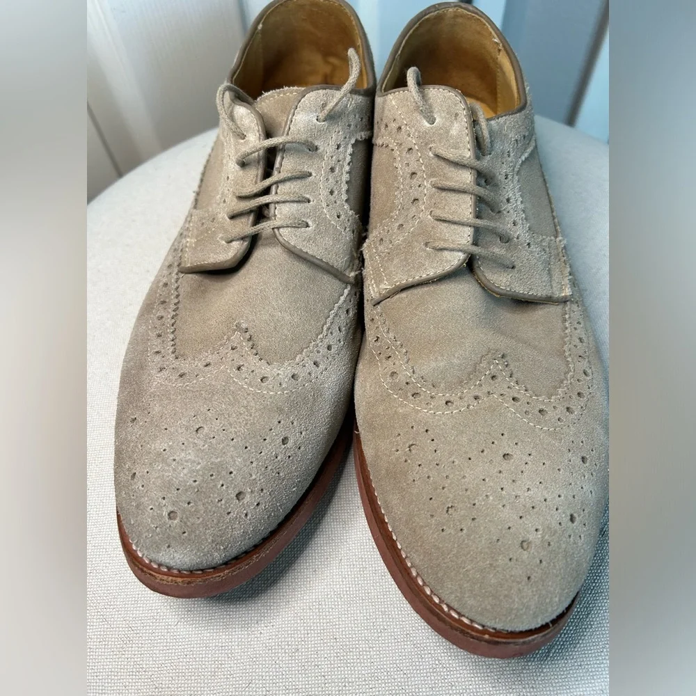 Mercanti Florentini Suede Wingtip Oxford Driving Dress Shoe Size 11